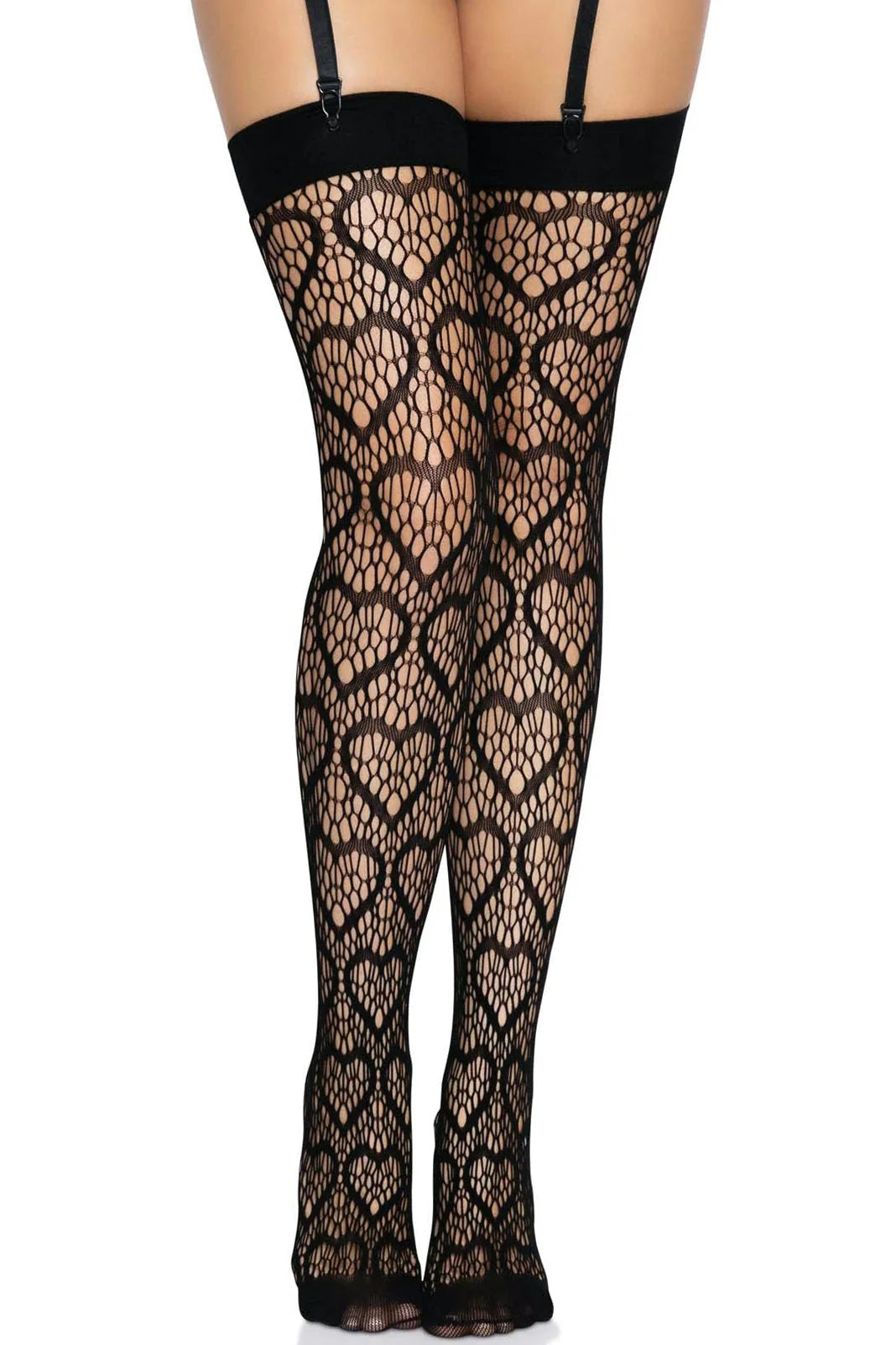 Heart Net Thigh Highs