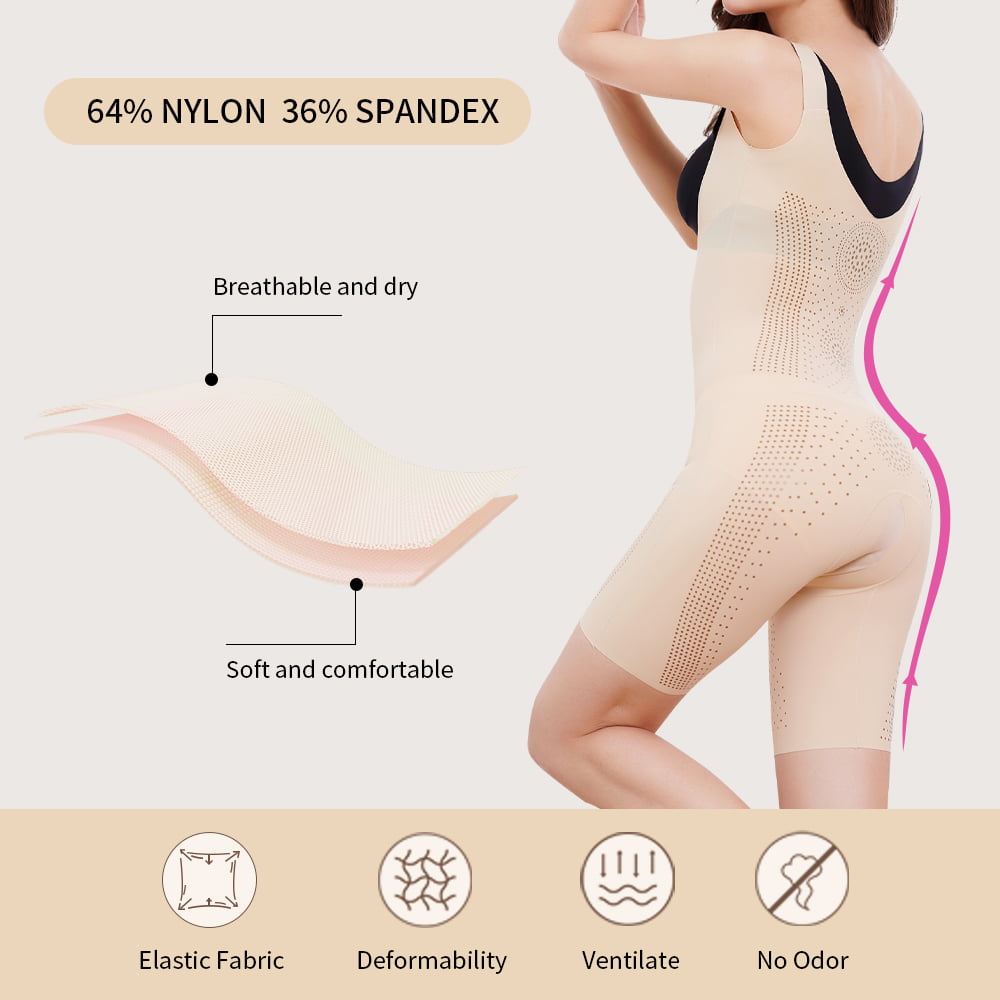 Full-Body Shaping Bodysuit with Caffeine & Negative Ion Technology