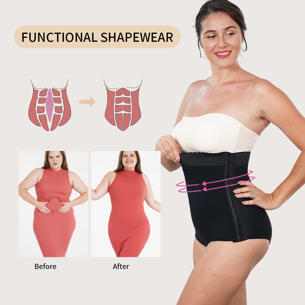 High-Back Shapewear Brief (Bikini Length) | Tummy Control & Back Support