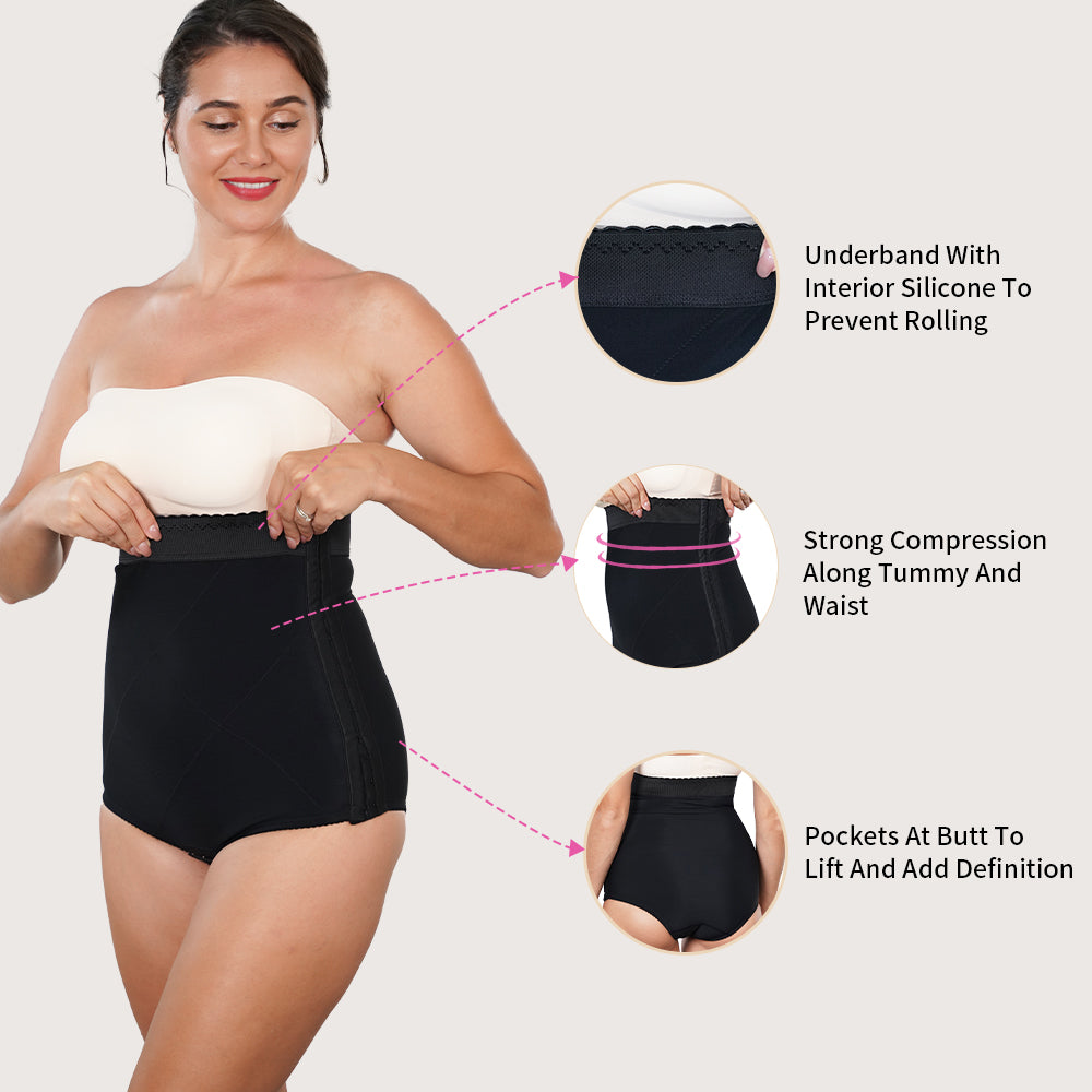 High-Back Shapewear Brief (Bikini Length) | Tummy Control & Back Support