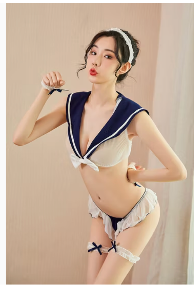 Seductive Schoolgirl Roleplay Lingerie Set – Naughty Costume