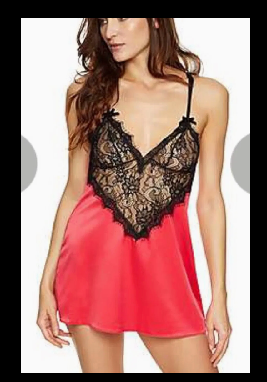 Scarlet Satin Lace Chemise Nightwear